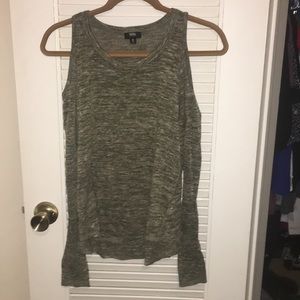 Comfortable green sweater.